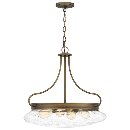 Quoizel Tucker 4 Light Pendant, French Bronze/Clear Seeded - QOP5222FR