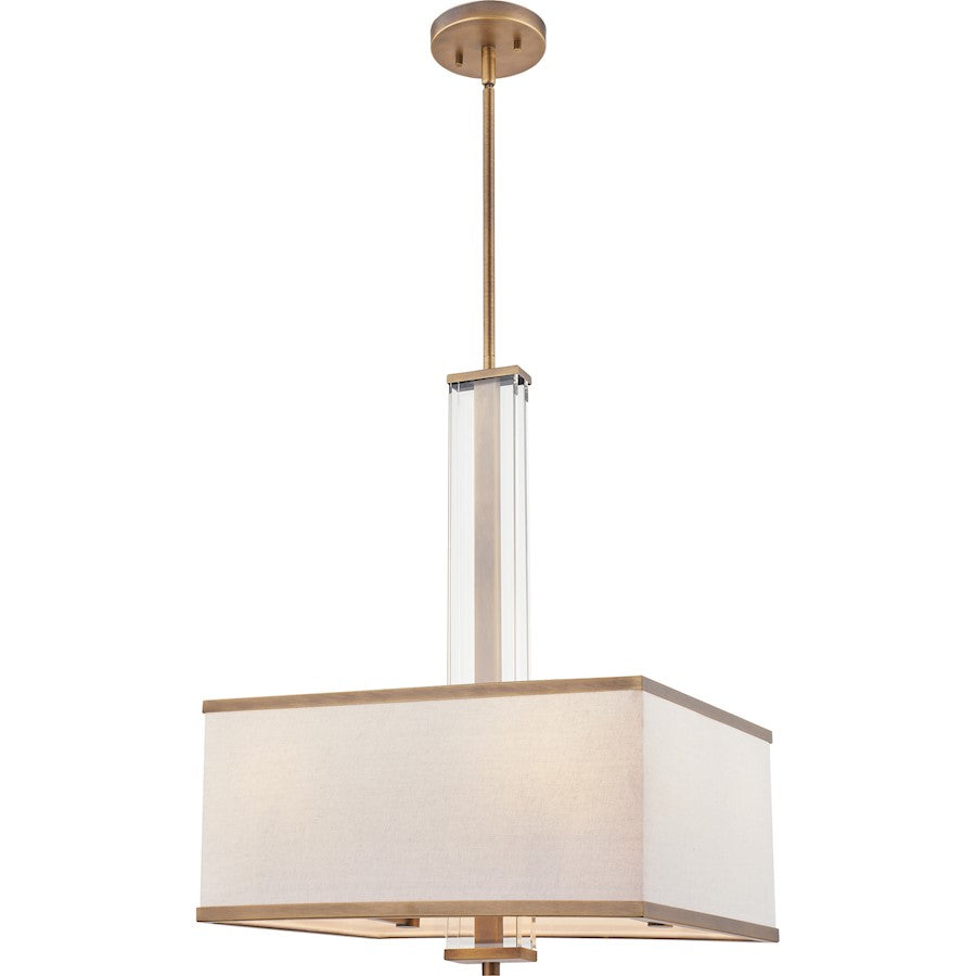 Quoizel Callum 4 Light Pendant, Weathered Brass - QP5269WS