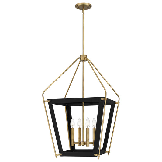 Quoizel Abbeville 4 Light Pendant, Earth Black - QP5348EK