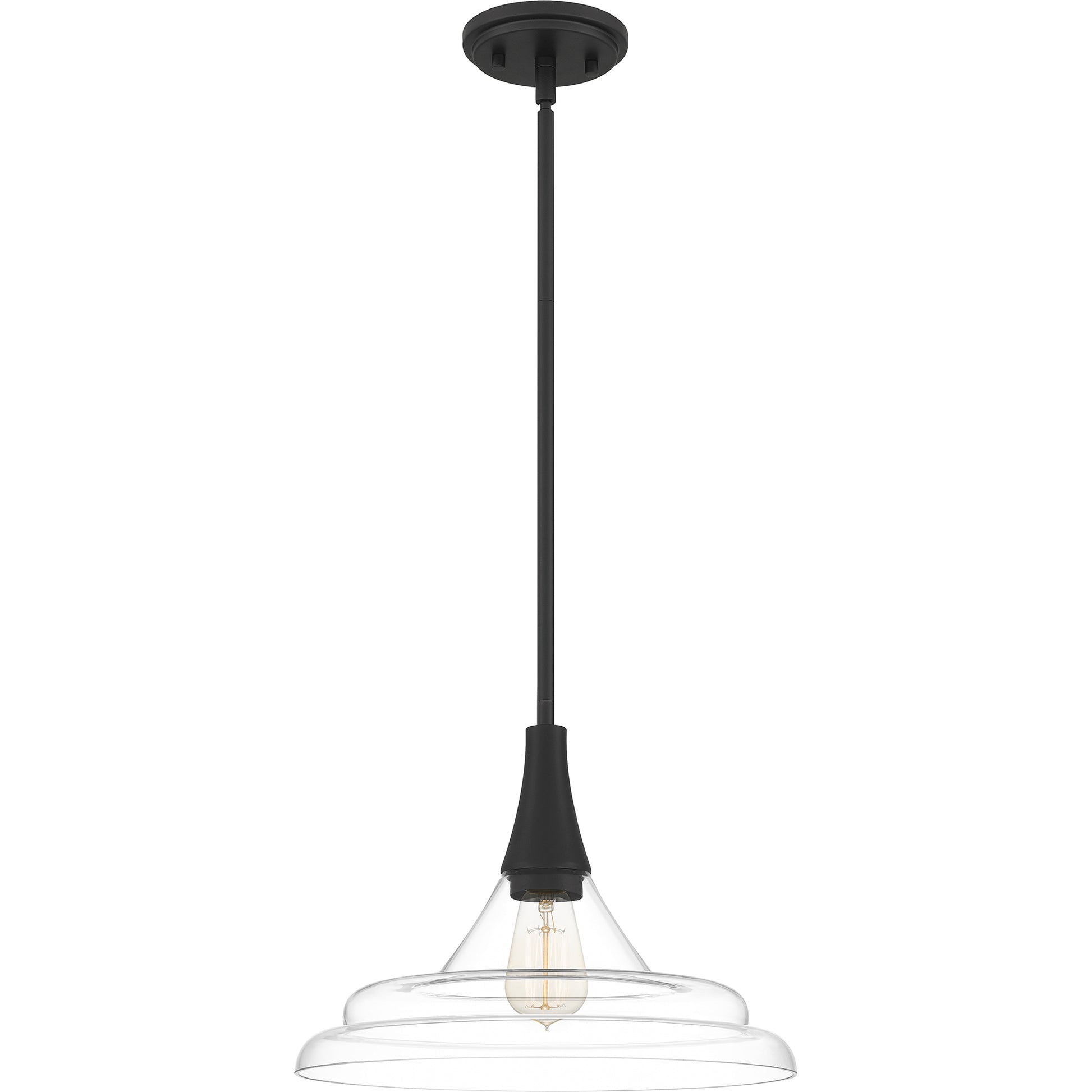 Quoizel Grayton 1 Light Pendant, Brushed Nickel/Clear - QP5568BN