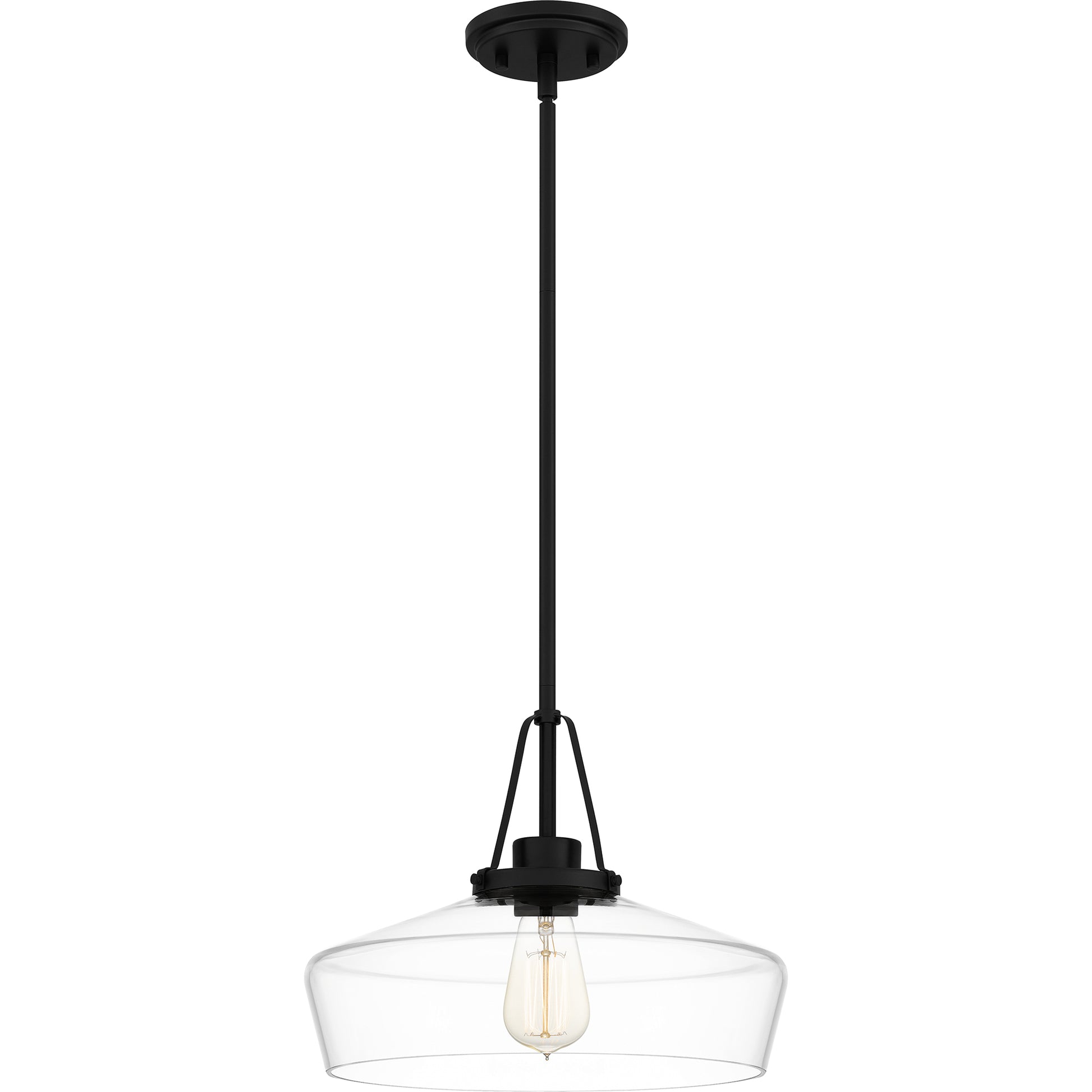 Quoizel Haven 1 Light Pendant, Aged Brass/Clear - QP5584AB