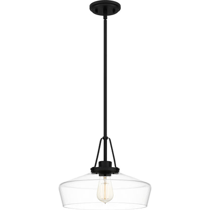 Quoizel Haven 1 Light Pendant, Aged Brass/Clear - QP5584AB