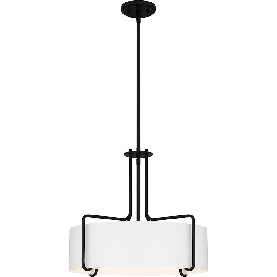 Quoizel Hanley 4 Light Pendant, Matte Black/Metal - QP5596MBK