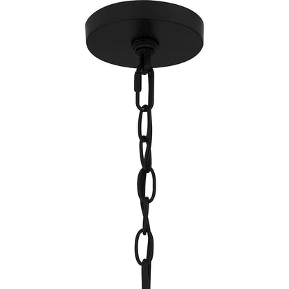 2 Light Pendant, Matte Black/Rope