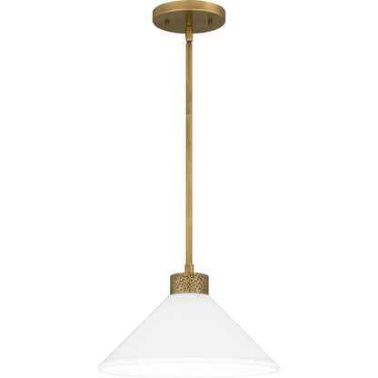 1 Light Pendant, Weathered Brass