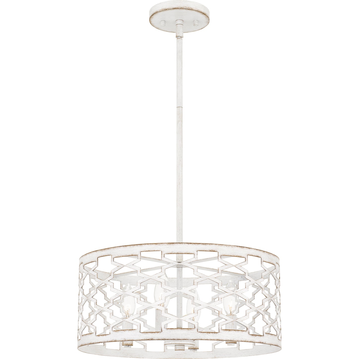 Quoizel Dalia 4 Light Pendant, Antique White/Metal - QP5637AWH