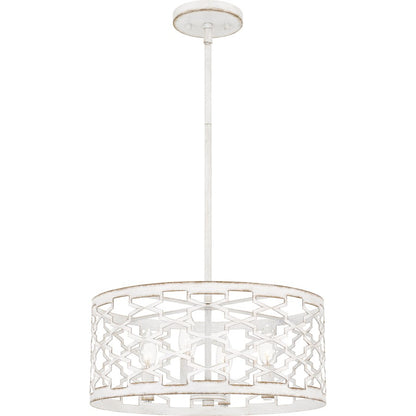 4 Light Pendant, Antique White