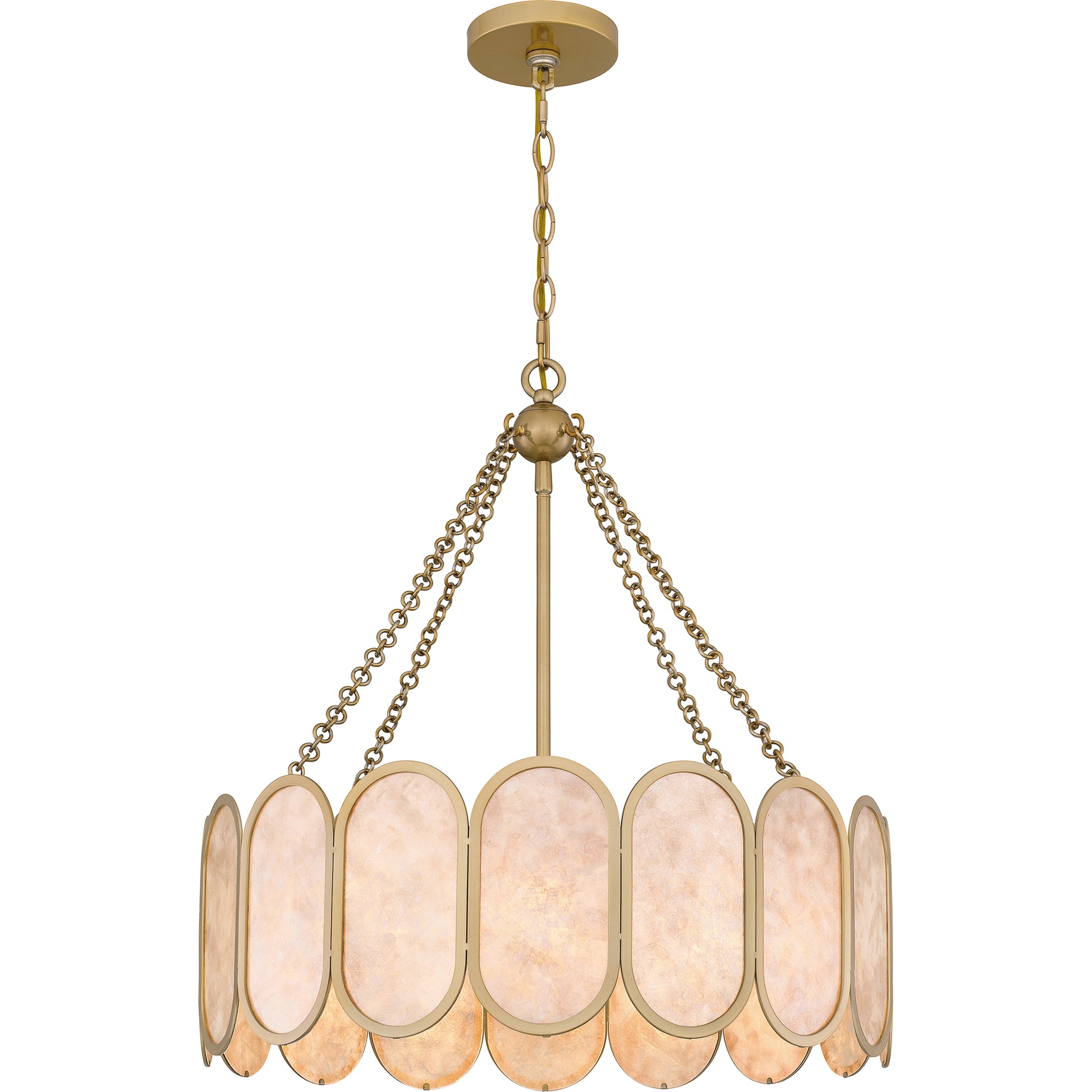 Quoizel Amalia 4 Light Pendant, Light Gold/Mica - QP6170LG