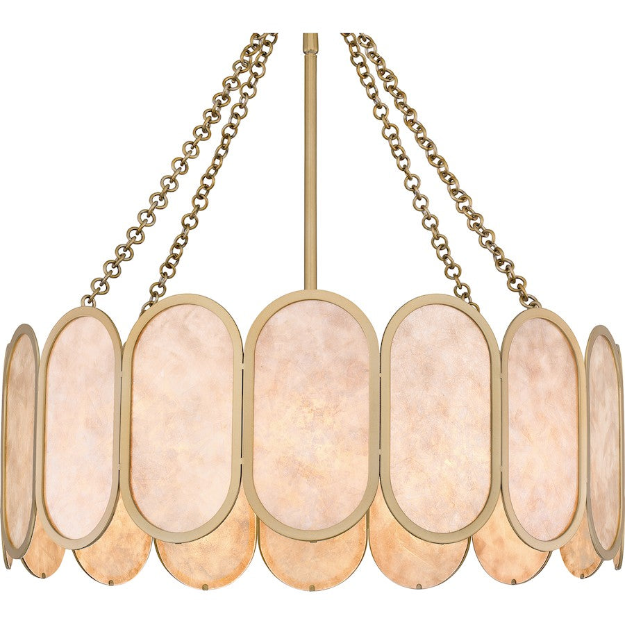 4 Light Pendant, Light Gold/Mica