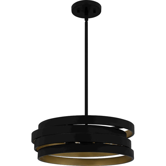 Quoizel 3 Light Pendant, Matte Black - QP6223MBK