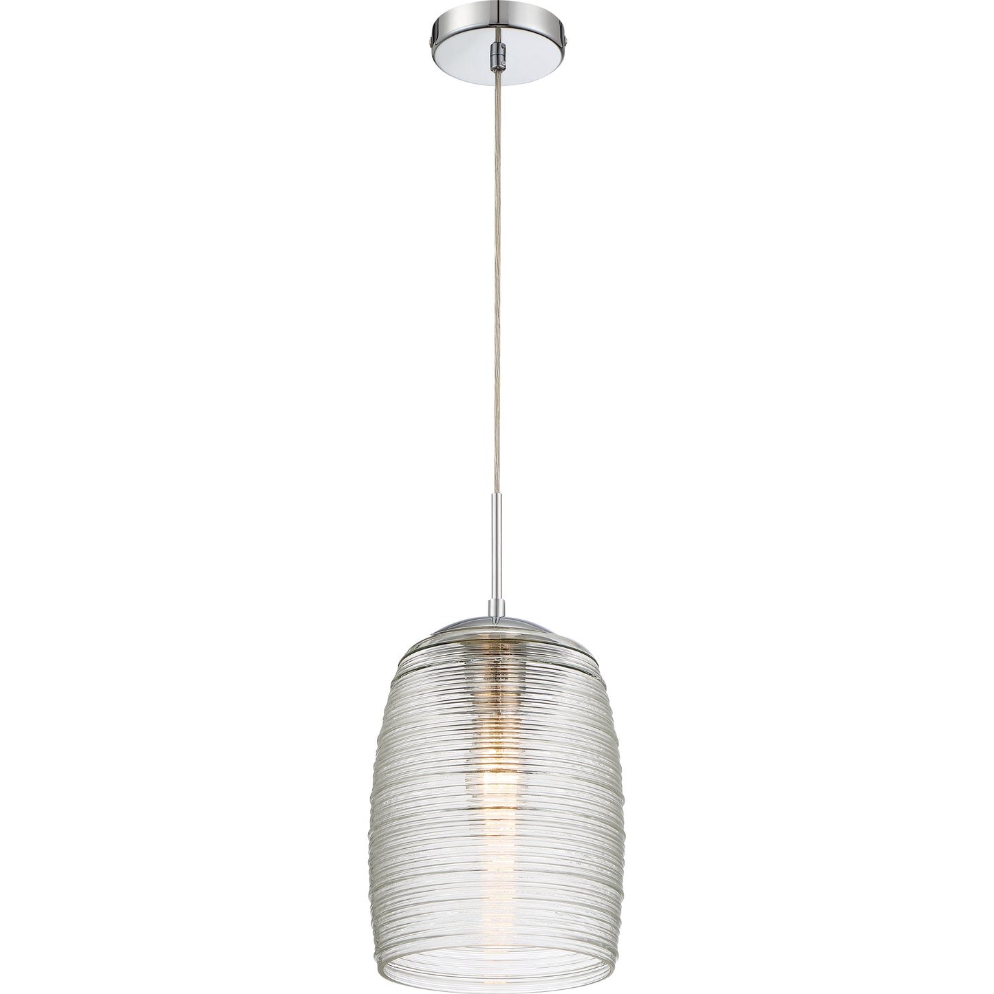 1 Light Mini Pendant, Polished Chrome