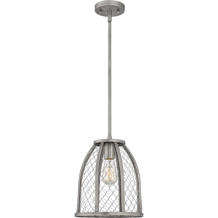 Quoizel Heron 1 Light Mini Pendant, Antique Nickel/Metal Mesh - QPP5180AN