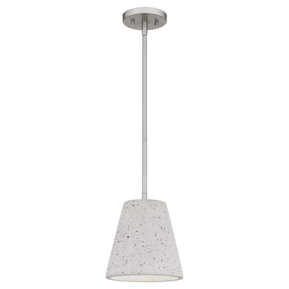 1 Light Mini Pendant, Brushed Nickel