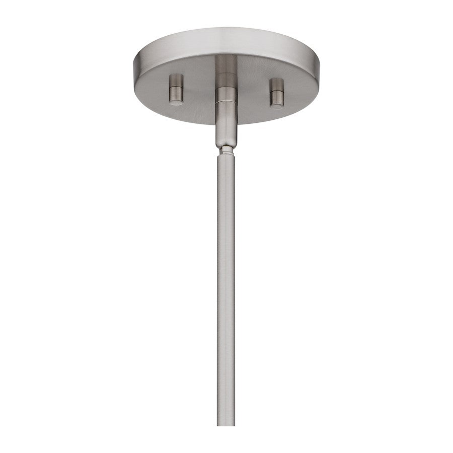 1 Light Mini Pendant, Brushed Nickel