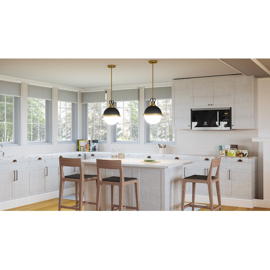 1 Light Mini Pendant, Matte Black