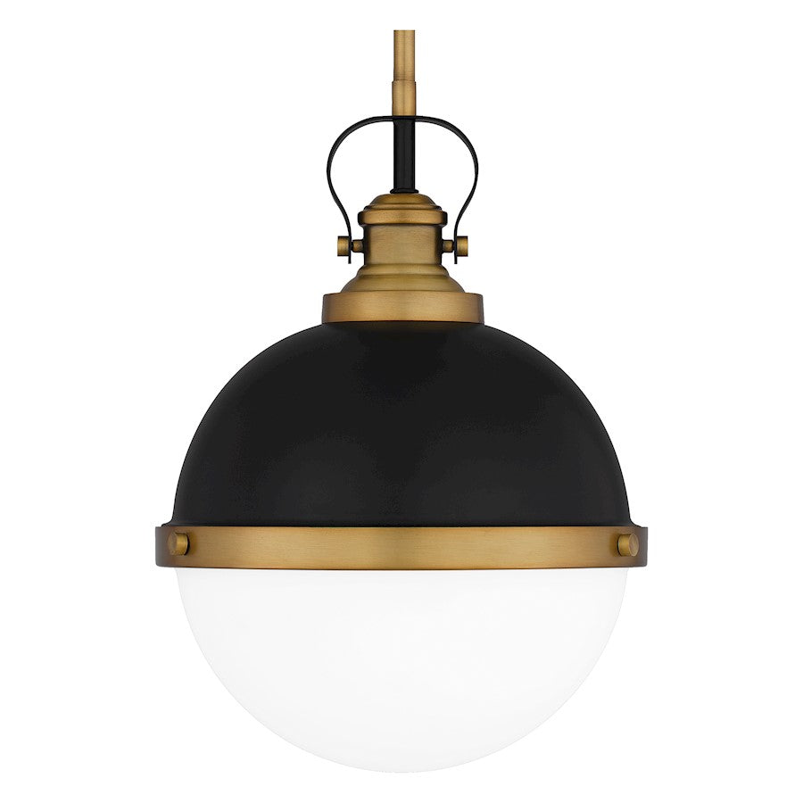 1 Light Mini Pendant, Matte Black