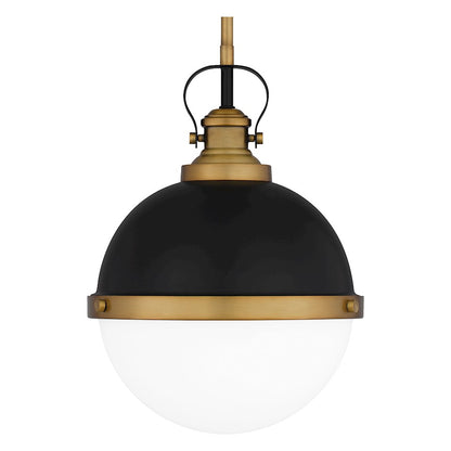 1 Light Mini Pendant, Matte Black