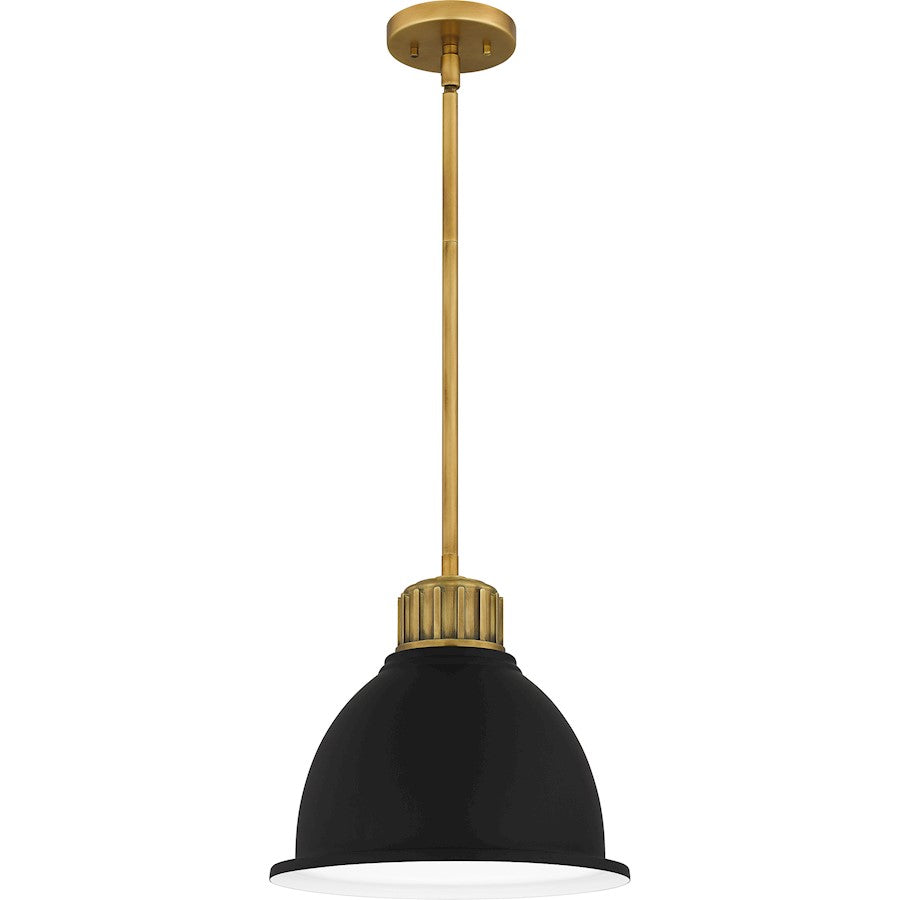 1 Light Mini Pendant, Weathered Brass