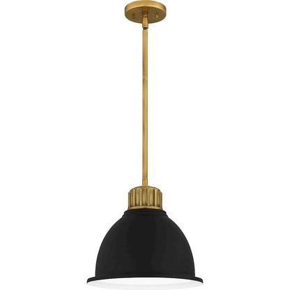 1 Light Mini Pendant, Weathered Brass