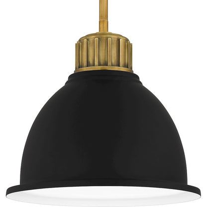 1 Light Mini Pendant, Weathered Brass