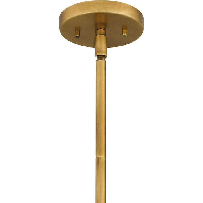 Quoizel Baynard 1 Light Mini Pendant, Weathered Brass/Metal