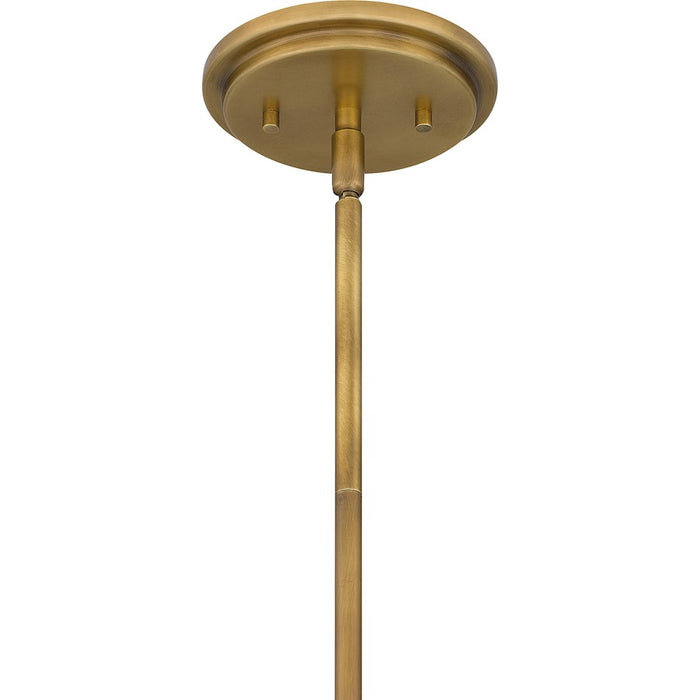 Quoizel Lennox LED Mini Pendant, Weathered Brass