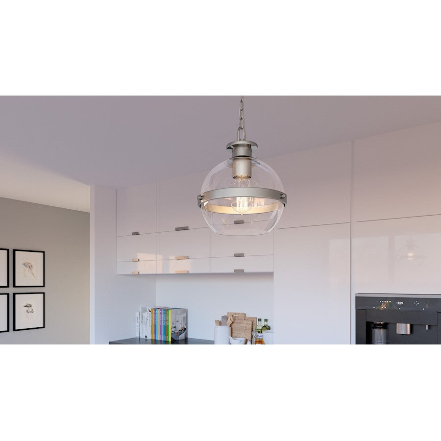 1 Light Mini Pendant, Brushed Nickel