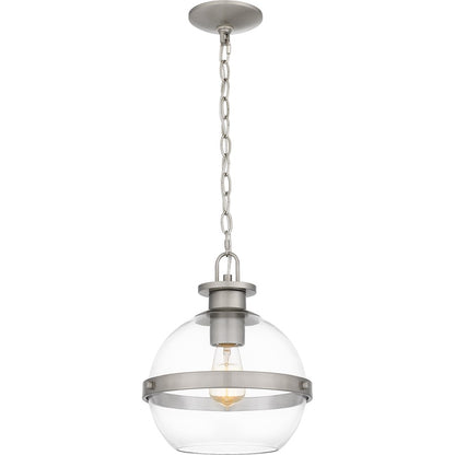 1 Light Mini Pendant, Brushed Nickel