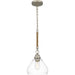 Quoizel Laughlin 1 Light Mini Pendant, Brushed Nickel/Clear Seedy - QPP5635BN