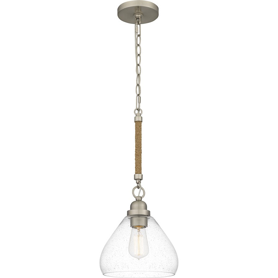 1 Light Mini Pendant, Brushed Nickel