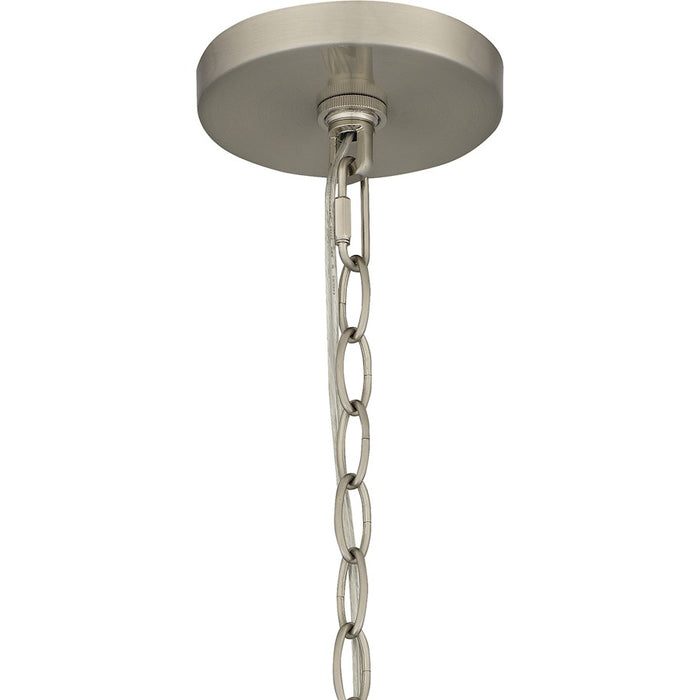 Quoizel Laughlin 1 Light Mini Pendant, Brushed Nickel/Clear Seedy