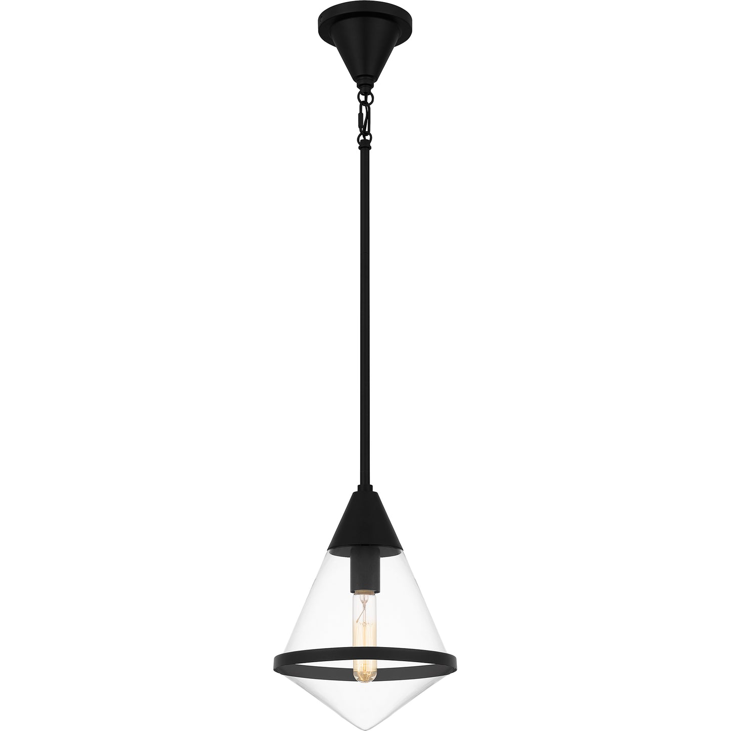 Quoizel Hidalgo 1 Light Mini Pendant, Brushed Nickel/Clear Glass - QPP6160BN