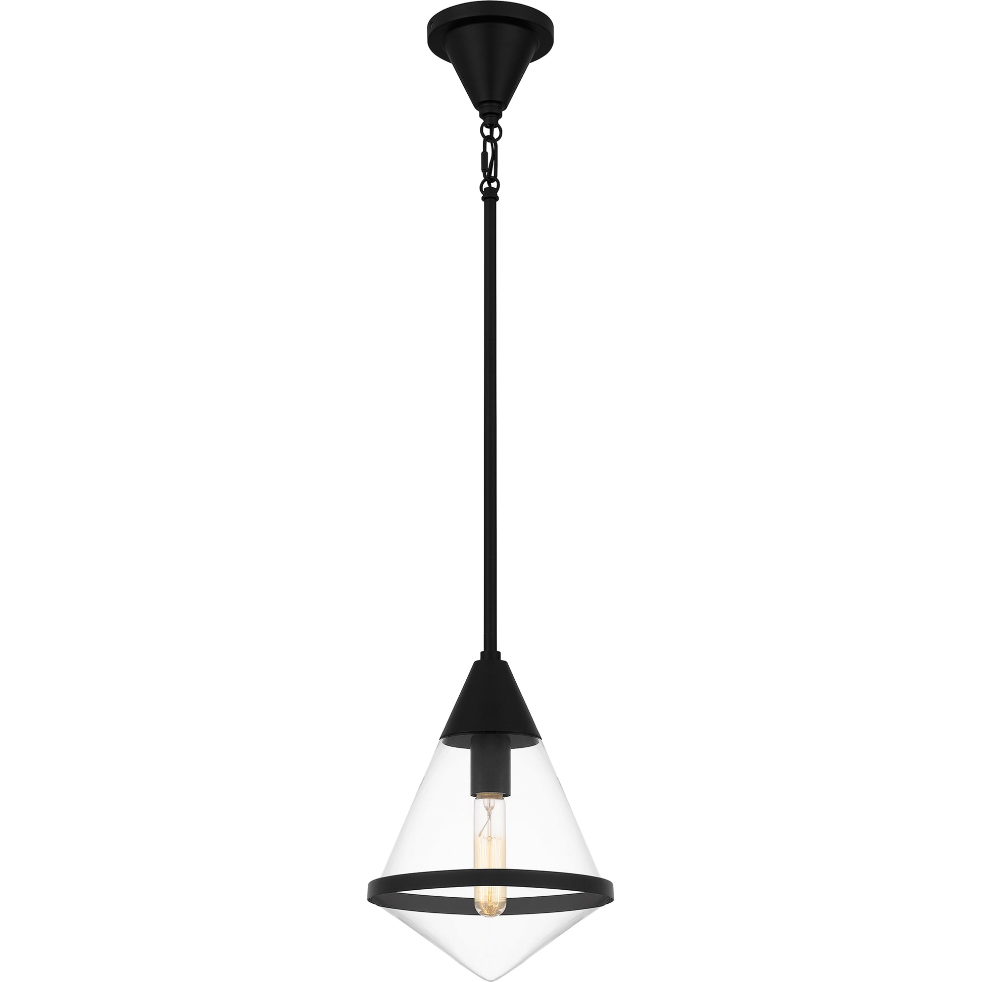 Quoizel Hidalgo 1 Light Mini Pendant, Brushed Nickel/Clear Glass - QPP6160BN