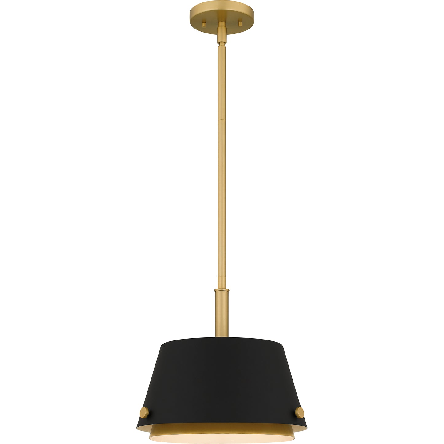 Quoizel Scarlett 1 Light Mini Pendant, Matte Black/Metal - QPP6163MBK