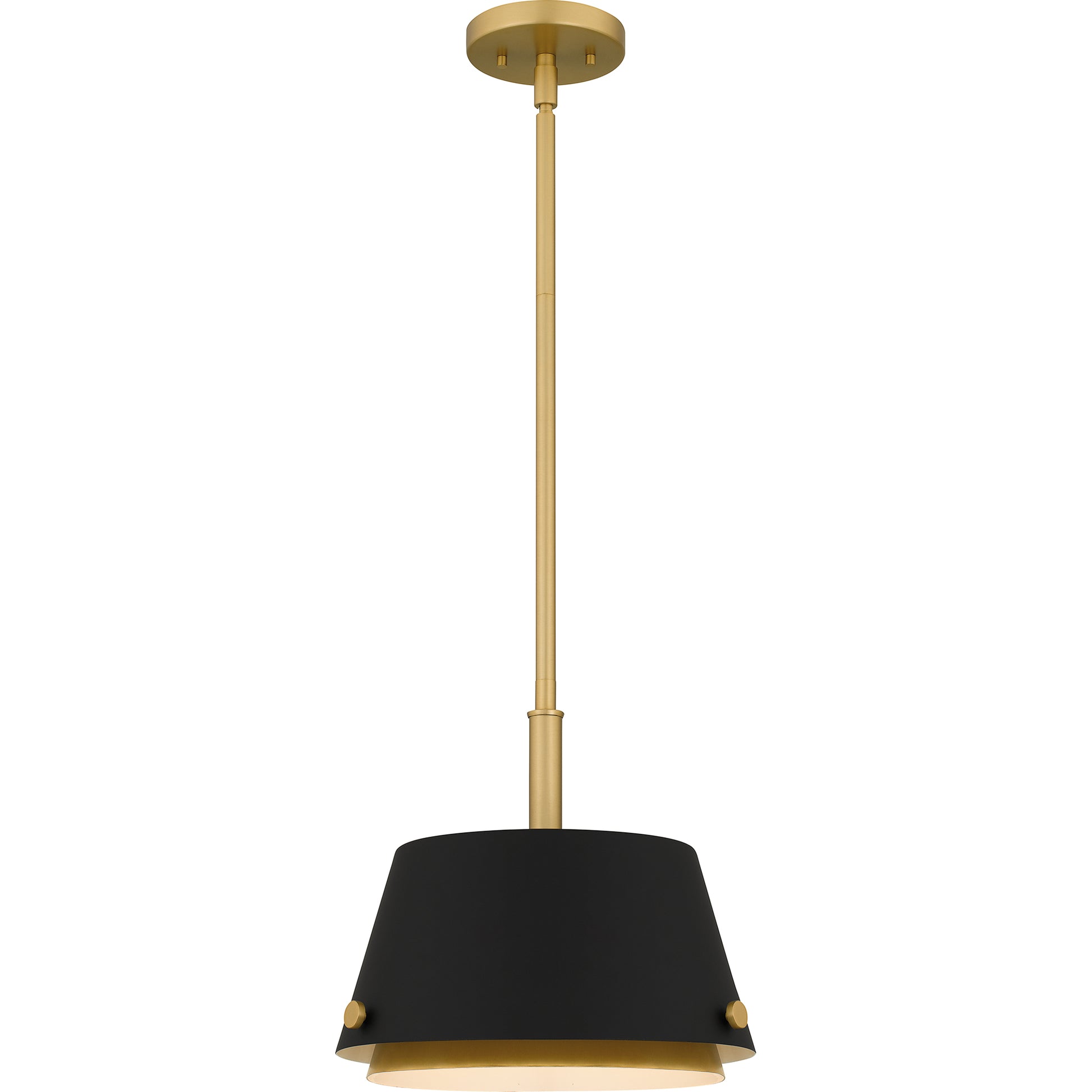 Quoizel Scarlett 1 Light Mini Pendant, Matte Black/Metal - QPP6163MBK