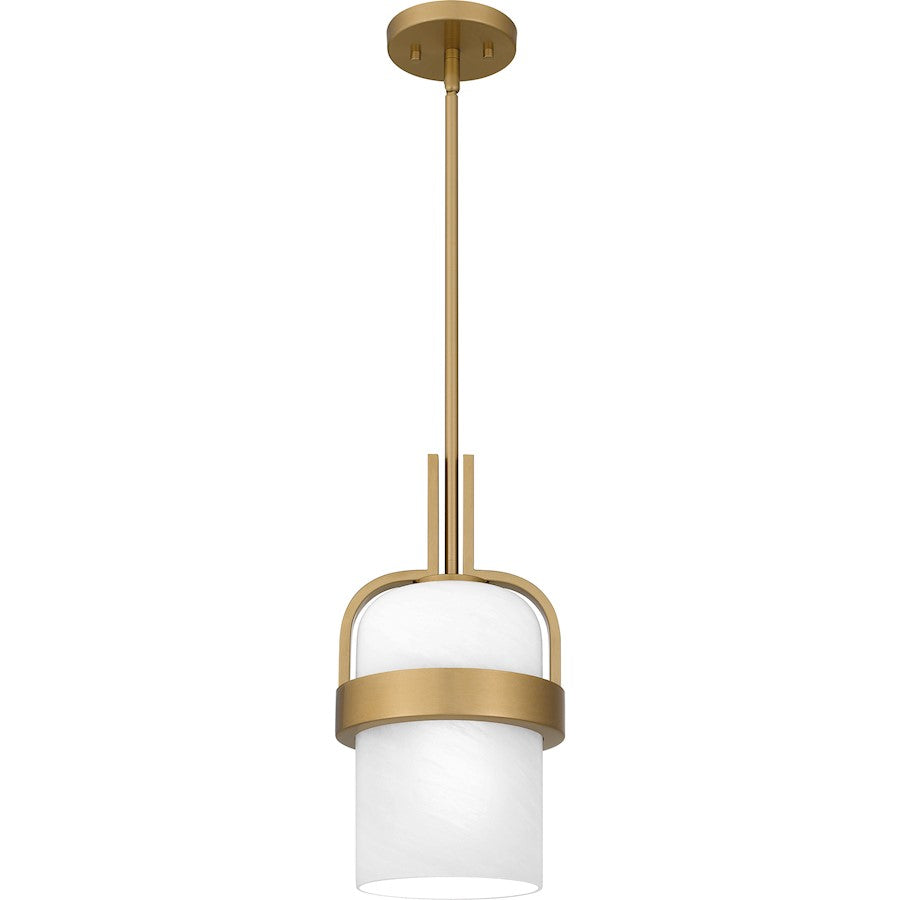 1 Light Mini Pendant, Aged Brass