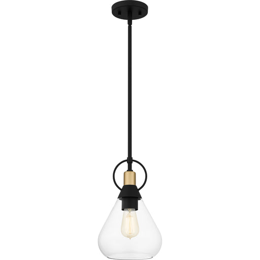 Quoizel Singh 1 Light Mini Pendant, Brushed Nickel/Clear Water Glass - QPP6187BN