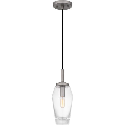 1 Light Mini Pendant, Antique Nickel