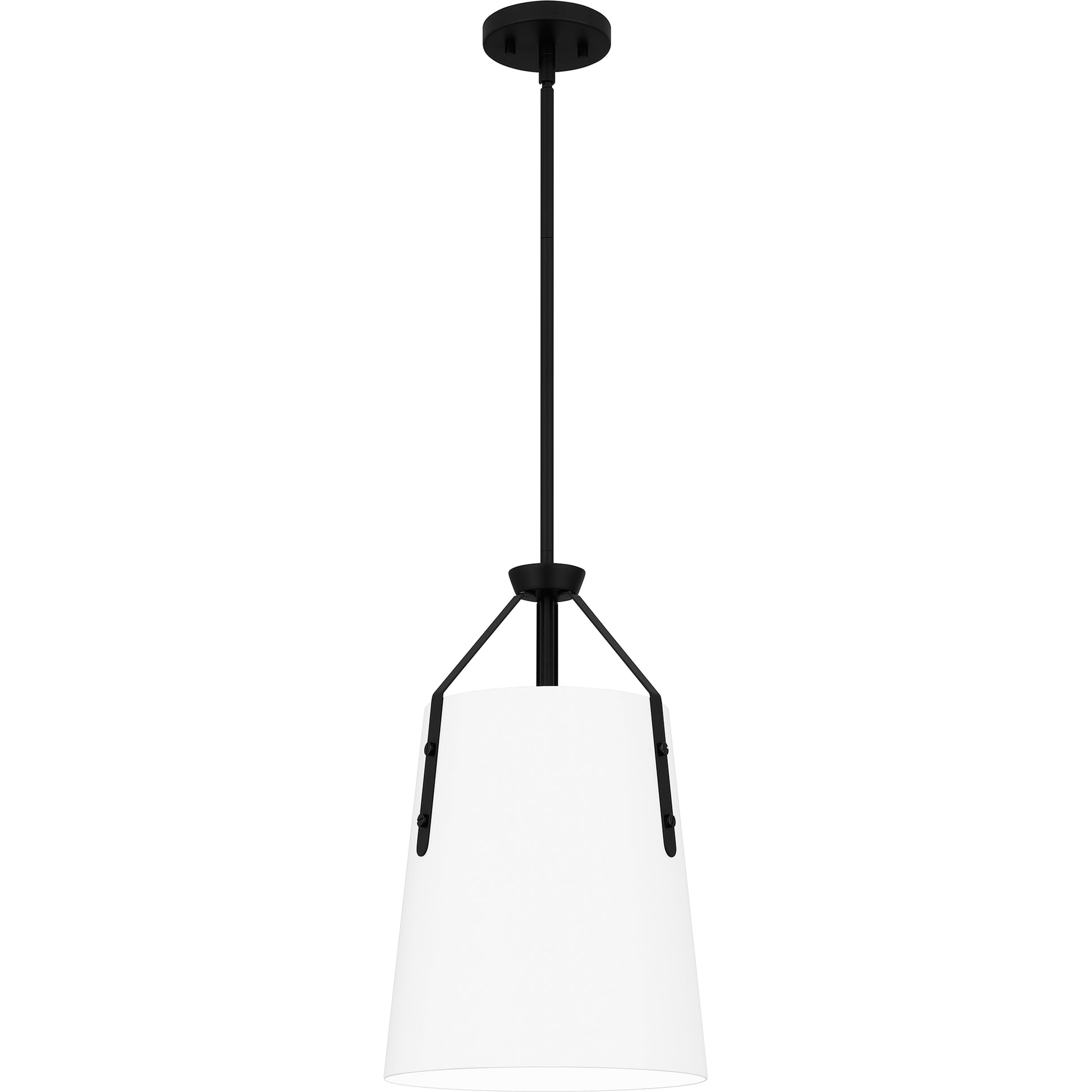 Quoizel Faye 1 Light Mini Pendant, Matte Black/Metal - QPP6192MBK