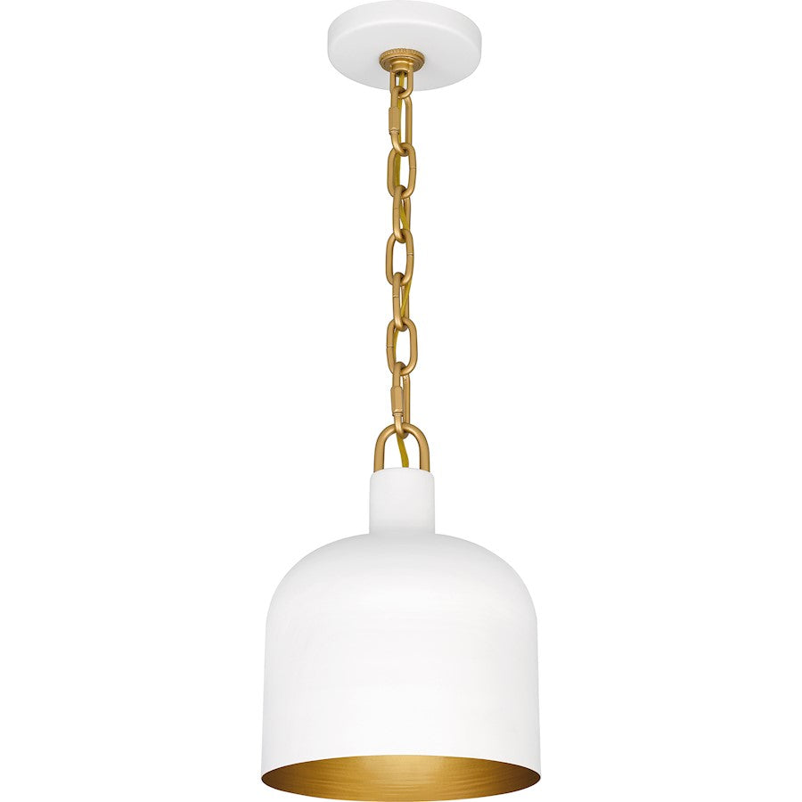 Quoizel 1 Light Mini Pendant, Matte White - QPP6206W