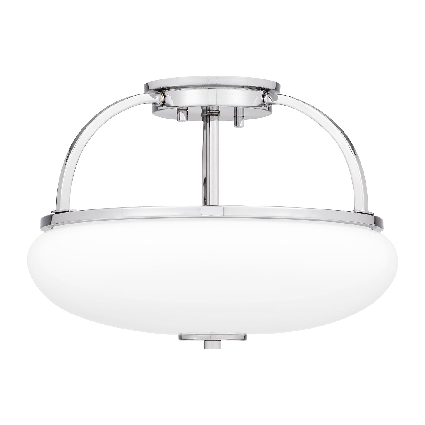 Quoizel Easton 3 Light Semi-Flush Mount, Brushed Nickel/Opal - QSF5364BN