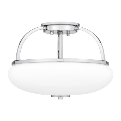 Quoizel Easton 3 Light Semi-Flush Mount, Brushed Nickel/Opal - QSF5364BN