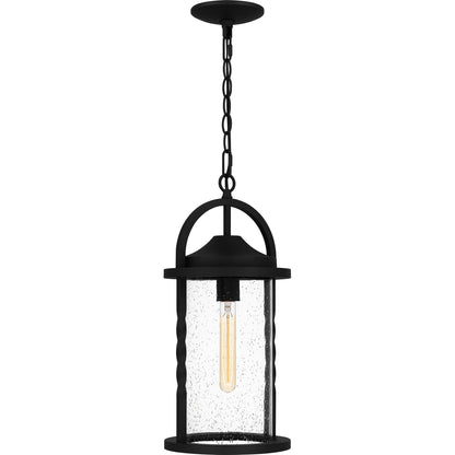 Quoizel Reece 1 Light 19" Outdoor Lantern, Earth Black/Clear Seedy - RCE1909EK