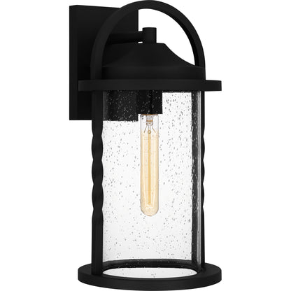 Quoizel Reece 1 Light 10" Outdoor Lantern, Earth Black/Clear Seedy - RCE8405EK