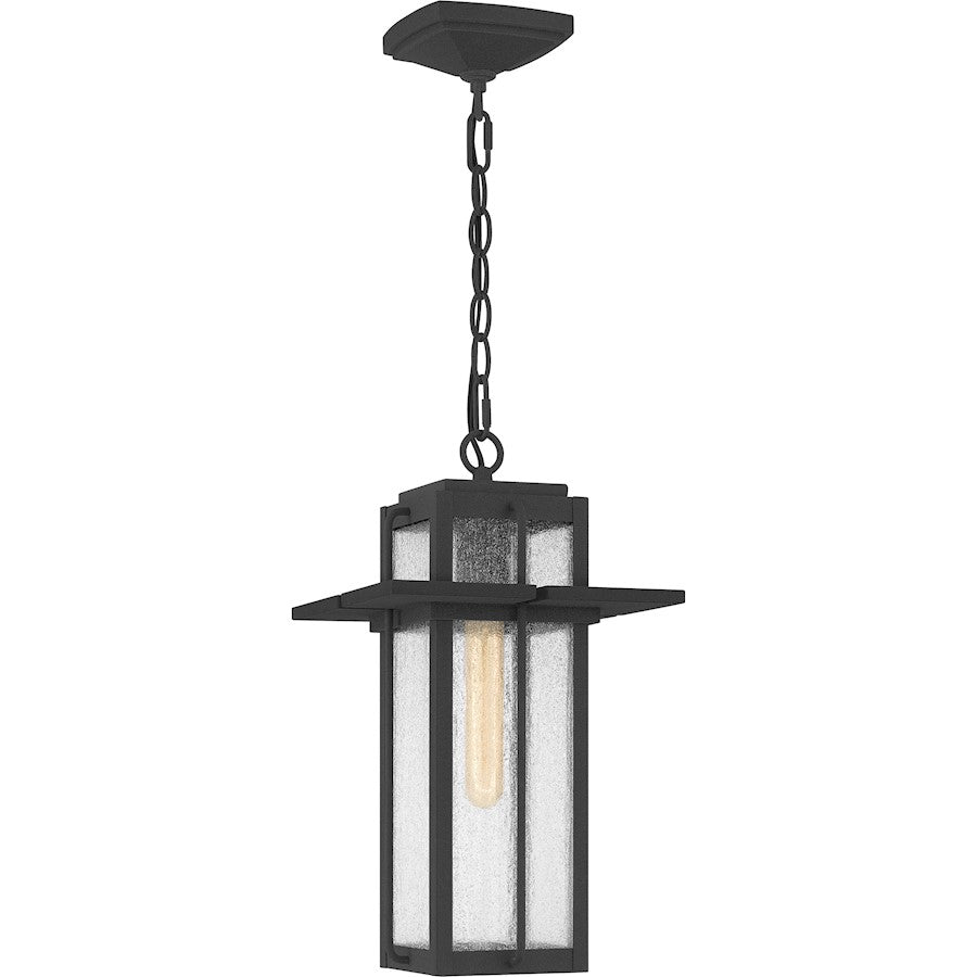 Quoizel Randall 1 Light Outdoor Hanging Lantern, Mottled Black