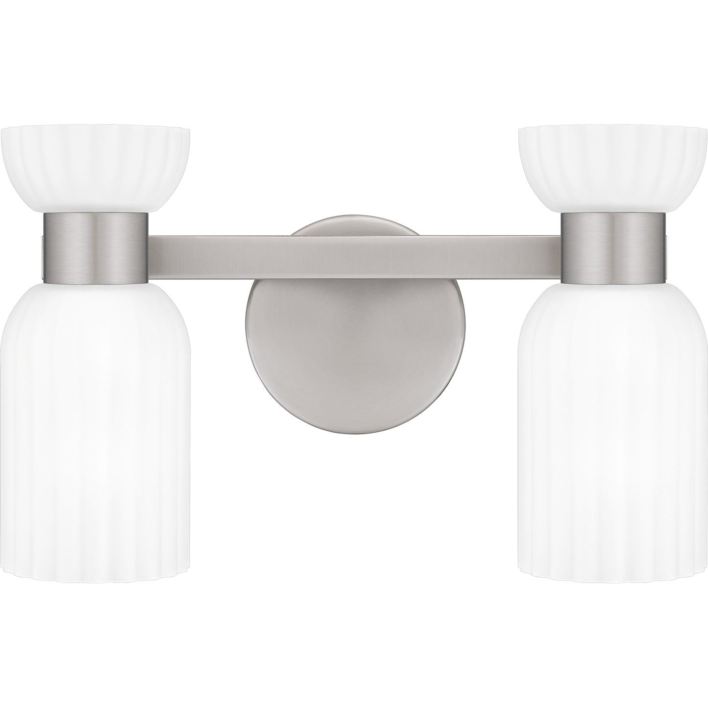 Quoizel Rembrandt 2 Light Bath Light, Nickel/Etched Ribbed - REB8615BN