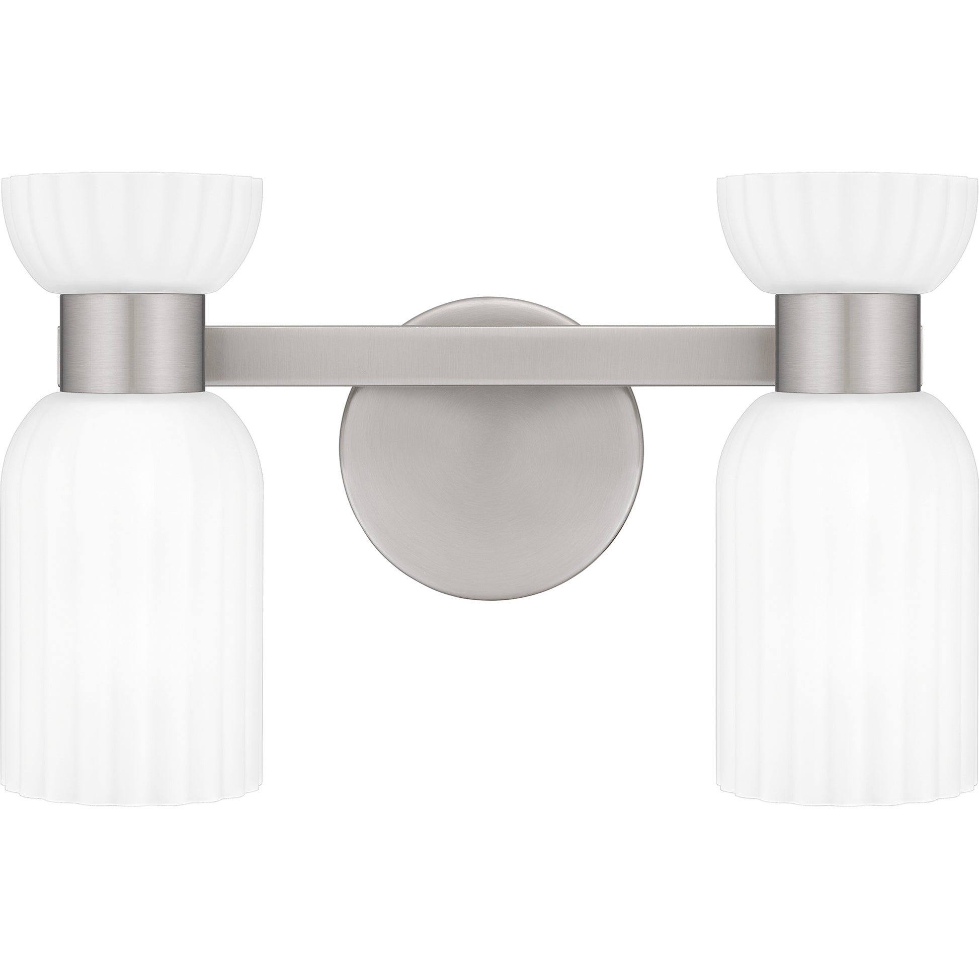 Quoizel Rembrandt 2 Light Bath Light, Nickel/Etched Ribbed - REB8615BN