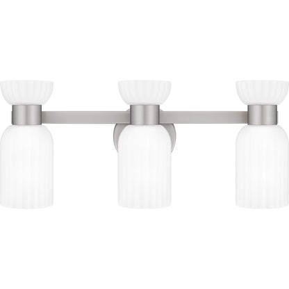 Quoizel Rembrandt 3 Light Bath Light, Nickel/Etched Ribbed - REB8622BN