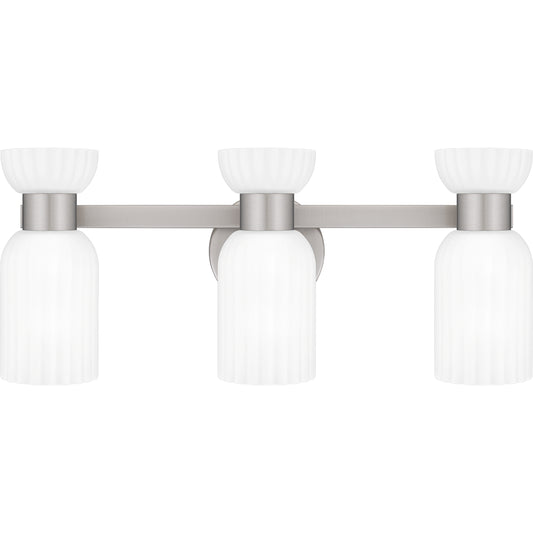 Quoizel Rembrandt 3 Light Bath Light, Nickel/Etched Ribbed - REB8622BN