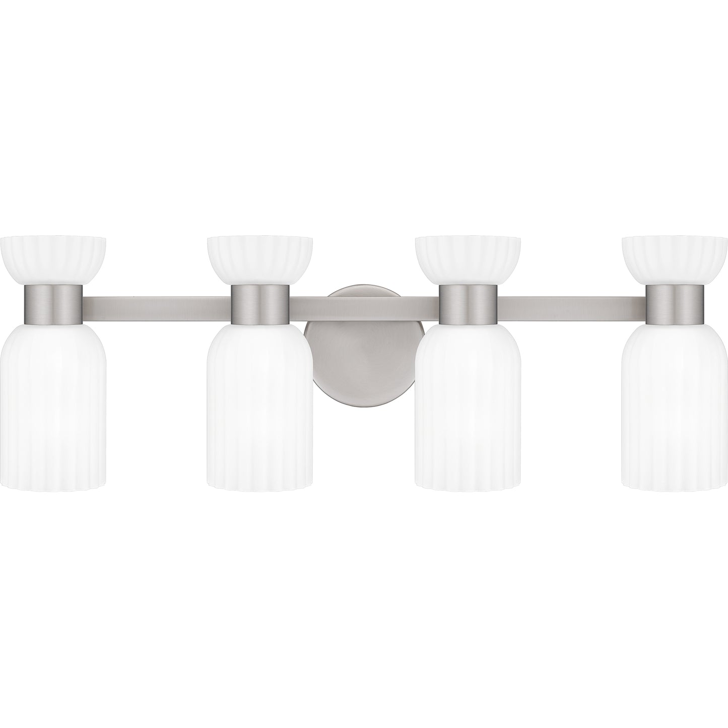 Quoizel Rembrandt 4 Light Bath Light, Nickel/Etched Ribbed - REB8628BN